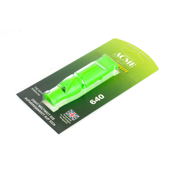 ACME Doppelpfeife 640 ohne Pfeifenband, neongrün