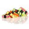 Halsband neon aus Gurtband, gepolstert mit Fleece
