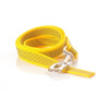 Leine, gummiert, 20mm breit,  ohne Handschlaufe Farbe: gelb Länge: 1m