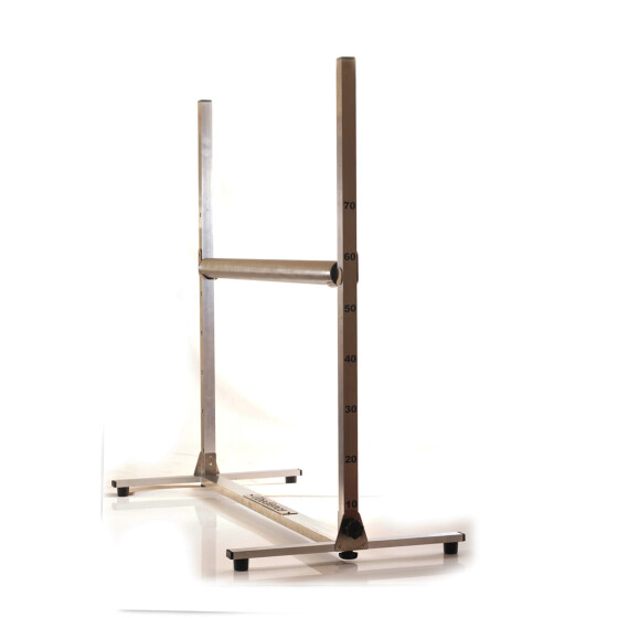 offene Obedience-Hürde, max. 70 cm hoch verstellbar, Aluminium, incl. Aluminium-Stange, 1m Seitenteile