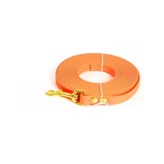 Biothane Schlepp-/Fährtenleine neonorange flach 5m