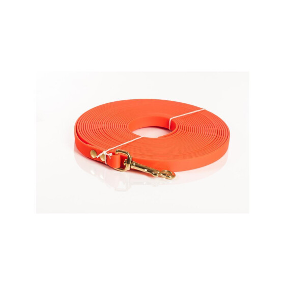 Biothane Schlepp-/Fährtenleine neonorange flach 10m