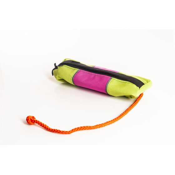 Futterdummy, Snackdummy, grün-pink mit Reflektorstreifen
