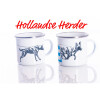 Emaille-Tasse 0,3l mit Hundesportmotiv, zweifarbig