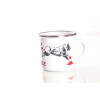 Emaille-Tasse 0,3l mit Hundesportmotiv, zweifarbig