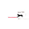 Emaille-Tasse 0,3l mit Hundesportmotiv, zweifarbig