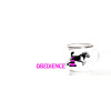 Emaille-Tasse 0,3l mit Hundesportmotiv, zweifarbig