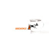 Emaille-Tasse 0,3l mit Hundesportmotiv, zweifarbig