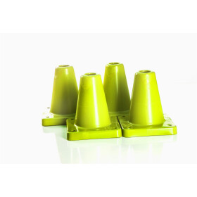 4 Stück Obedience Box-Pylone mittelschwer, offen, gerundete Kanten im Set