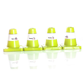 4 Stück Obedience Box-Pylone mittelschwer, offen, gerundete Kanten im Set