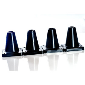 4 Stück Obedience Box-Pylone mittelschwer, offen, gerundete Kanten im Set
