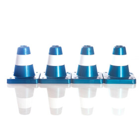 4 Stück Obedience Box-Pylone mittelschwer, offen, gerundete Kanten im Set
