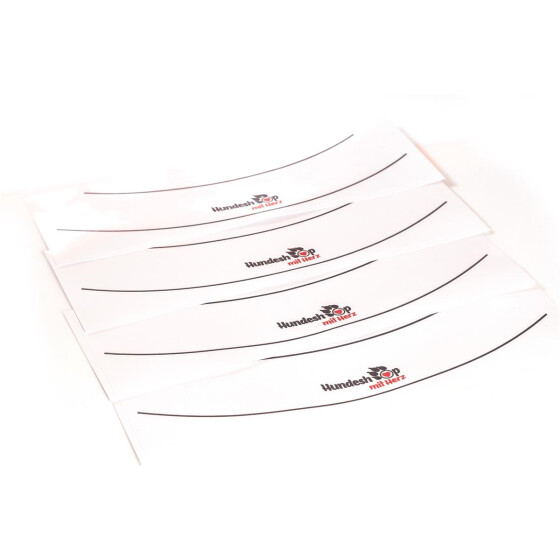 4 Stck. weiße Banderolen für Pylonen, mit Logo