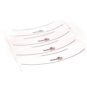 4 Stck. weiße Banderolen für Pylonen, mit Logo