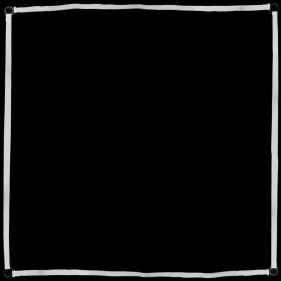 Boxband, prüfungsordnungskonform, 3x3m, 25mm breit, Farbe weiß