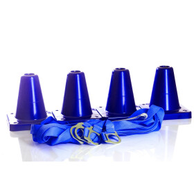 Boxset für Obedience, bestehend aus Boxband und 4 Pylonen