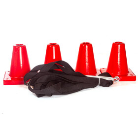 Boxset für Obedience, bestehend aus Boxband und 4 Pylonen