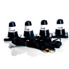 Boxset aus Boxband und 4 Pylonen, Farbe schwarz-schwarz: Banderole weiss