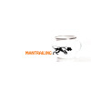 Emaille-Tasse 0,3l mit Hundesportmotiv, zweifarbig, Sportart Mantrailing Rasse: Springer-Spaniel