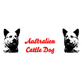 Emaille-Tasse 0,3l mit Hunderasse, zweifarbig, rot-weiß Cattle Dog