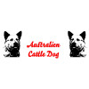Emaille-Tasse 0,3l mit Hunderasse, zweifarbig, rot-weiß Cattle Dog