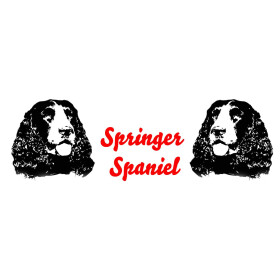Emaille-Tasse 0,3l mit Hunderasse, zweifarbig, rot-weiß Springer-Spaniel