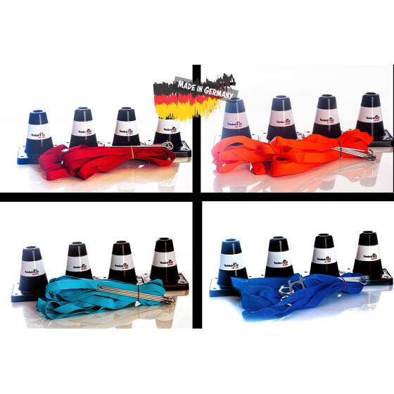Obedience-Boxset aus Boxband und 4 schwarzen Pylonen