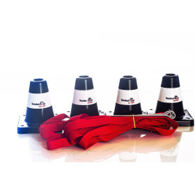 Obedience-Boxset aus Boxband und 4 schwarzen Pylonen...