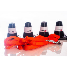 Obedience-Boxset aus Boxband und 4 schwarzen Pylonen...