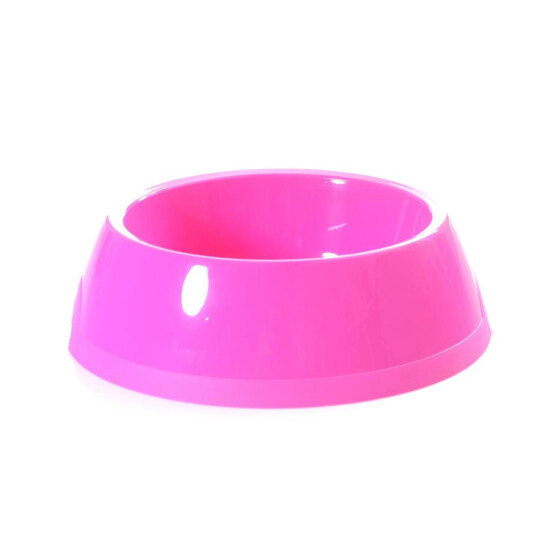 Einfacher Fressnapf aus Kunststoff für Unterwegs und auf Reisen, pink