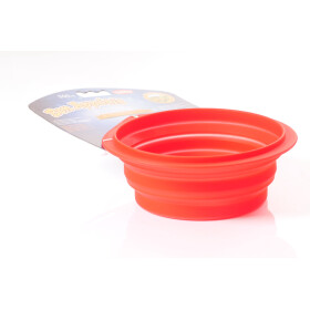 faltbarer Silikonfressnapf, Trinknapf für Unterwegs rot-500ml