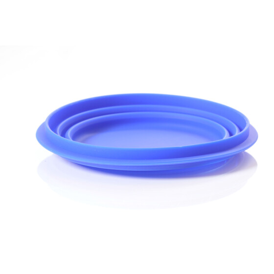 faltbarer Silikonfressnapf, Trinknapf für Unterwegs blau-1000ml