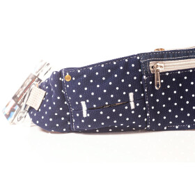The DOOG Walkie Belt - Stella Bauchtasche - Hüfttasche Farbe navy / polka dot