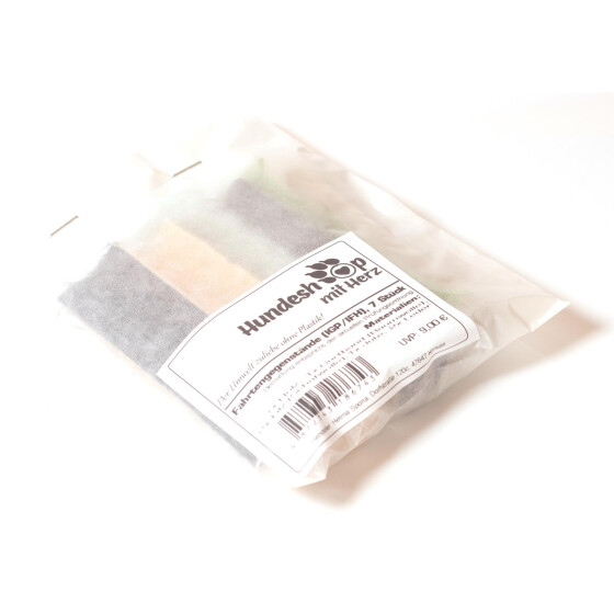 7 Stück Fährtengegenstände (IPG/IFH) kunststoffrei, PO-konform