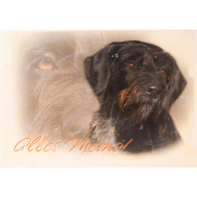 Holzschild von Hand bedruckt, A4-Format