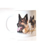 Tasse mit Rasseaufdruck Deutscher-Schäferhund, linkshänder