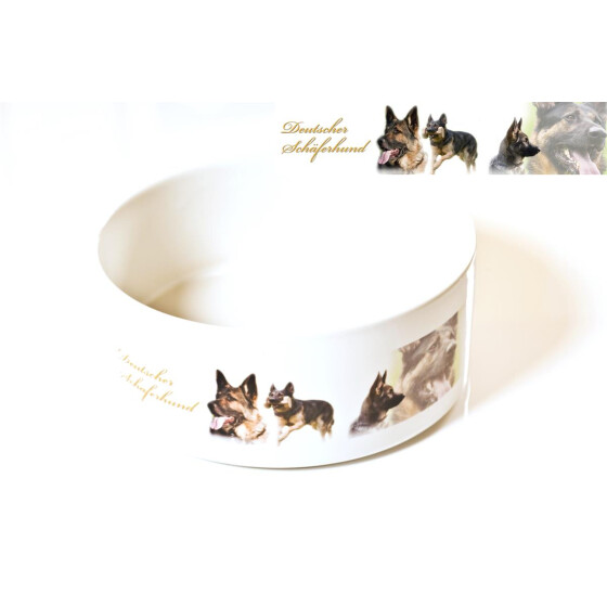 Fressnapf mit Rasseaufdruck Deutscher-Schäferhund, 1l