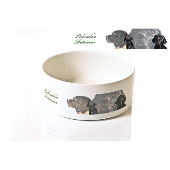 Fressnapf mit Rasseaufdruck Labrador-schwarz, 1l