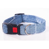 Hundehalsband Jeans in verschiedenen Designs blau-used 25mm