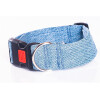 Hundehalsband Jeans in verschiedenen Designs blau-used 40mm