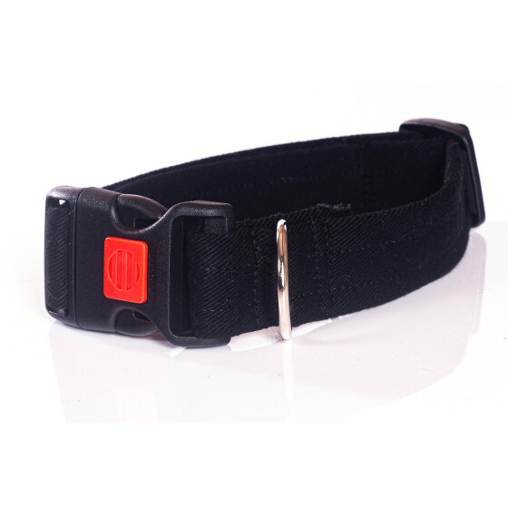 Hundehalsband Jeans in verschiedenen Designs schwarz 30mm