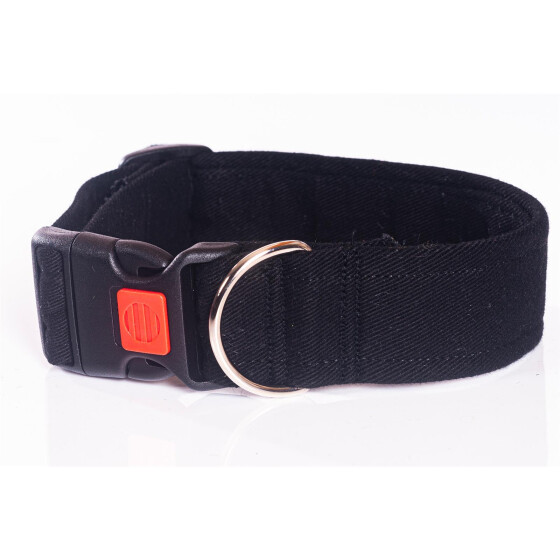 Hundehalsband Jeans in verschiedenen Designs schwarz 40mm