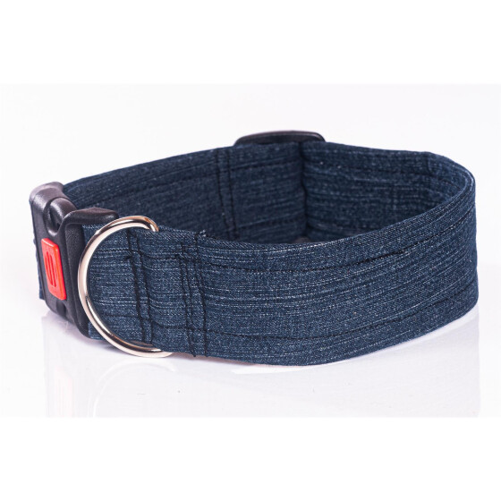 Hundehalsband Jeans in verschiedenen Designs schwarz-used/washed 40mm