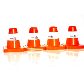 4 Stück Box-Pylone mittelschwer, offen, gerundete...