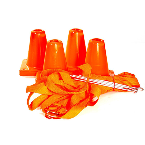 Boxset aus Boxband und 4 Pylonen neonorange-orange
