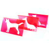 Schilderset für Obedience mit Sitz, Platz, Steh-Symbolen neonrot Acrylglas