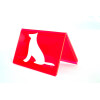 Schilderset für Obedience mit Sitz, Platz, Steh-Symbolen neonrot Acrylglas