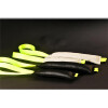 Beißwurst, Leder, schwarz o. weiß mit neon Handschlaufe in zwei Größen