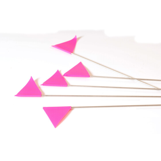 Fähnchen, Marker für Fährtentraining, 5 Stück in neonpink