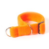 Zugstop-Halsband aus Gurtband mit Fleece bezogen 30mm neonorange